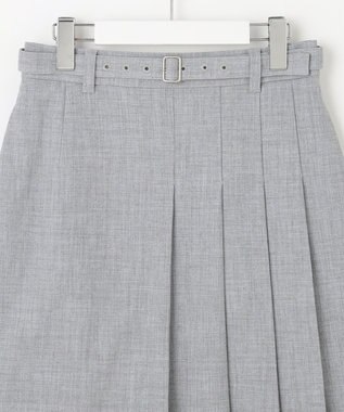 23区GOLF 【WOMEN】ベルト付き プリーツスカート ライトグレー系
