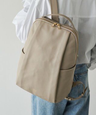 russet ＜背面メッシュ仕様＞レザーリュックサック(CE-1373) GrayBeige
