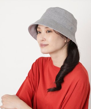 MOONBAT FURLA(フルラ)ツイードダウン ハット 帽子 UVカット サイズ調整 日本製 グレー