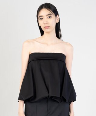 23区 L 【エステータ】スキューバ バルーンヘム ビスチェ ブラック系