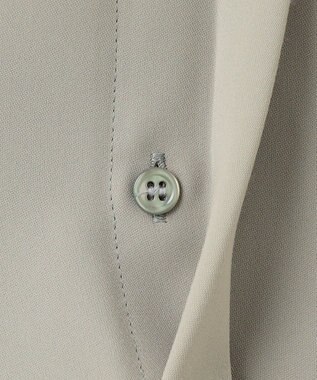 ICB 【UVカット・防シワ・洗える】ライトダブルクロス バンドカラーブラウス スモークグレー系