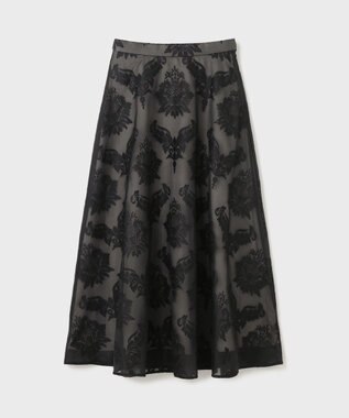 GRACE CONTINENTAL オーナメントロングスカート ブラック