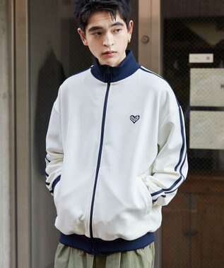 WEGO 【ユニセックス着用ITEM】ライントラックジャケット ホワイト