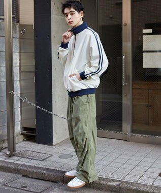 WEGO 【ユニセックス着用ITEM】ライントラックジャケット ホワイト