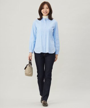 J.PRESS LADIES S 【洗える】BASIC STRETCH DENIM スキニー パンツ インディゴ系