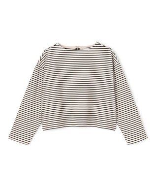 UNFILO ドライタッチリブ バックZIP ボーダートップス