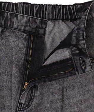 WEGO 【ユニセックス着用ITEM/SMLサイズ展開】ルーズテーパードデニムパンツ グレー