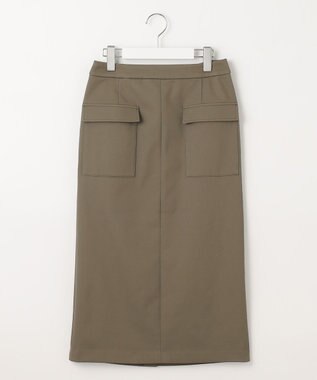 J.PRESS LADIES 【洗える・イージーケア】 アクティブピケストレッチ ナロー スカート カーキ系