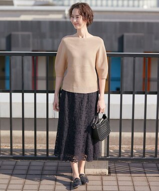 自由区 【XSサイズ～/洗える】ドライタッチホールガーメント ニット ピンク系