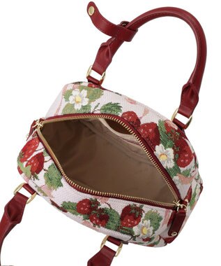 Maison de FLEUR いちごゴブラン2Wayボストンバッグ Red