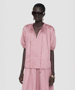 JOSEPH コットンサティーンブラウス　NADOR