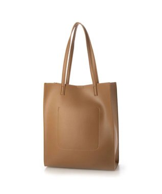 UNBILLION cachecache WEB限定シンセティックレザーフロントポケットトート オーク