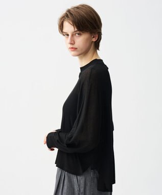 uncrave シアーハイツイストリブ ドルマントップス ブラック