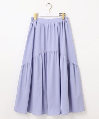 ANY SIS 【洗える・2SET】ダンボール プルオーバー×ギャザー スカート スレート×ブルー