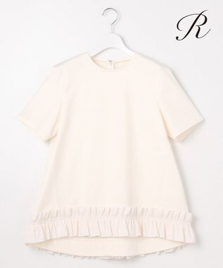 23区 【R(アール)】プレミアムコットンコンビ フリルヘムトップス オフホワイト系