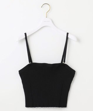 ANY SIS 【洗える】ニットリブ ビスチェ ブラック