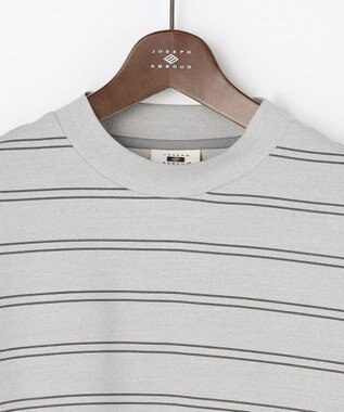 JOSEPH ABBOUD 【エコ素材和紙使用・日本素材を日本縫製 ・軽量・通気性】和紙フライスボーダーＴシャツ ライトグレー系2