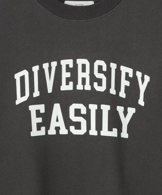 ANY 【洗濯機可】裏起毛スウェットロゴプルオーバー チャコール