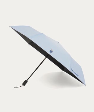 MOONBAT 【WEB限定/遮光率100%/遮熱/UV】POLO RALPH LAUREN（ポロ ラルフローレン）晴雨兼用日傘 ポロベア 無地 折りたたみ傘 自動開閉 サックスブルー