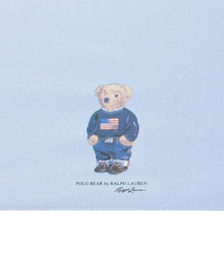 MOONBAT 【WEB限定/遮光率100%/遮熱/UV】POLO RALPH LAUREN（ポロ ラルフローレン）晴雨兼用日傘 ポロベア 無地 折りたたみ傘 自動開閉 サックスブルー