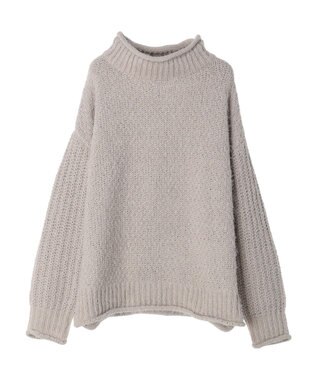 CRAFT STANDARD BOUTIQUE バスケットモールスタンドネックプルオーバー Gray Beige