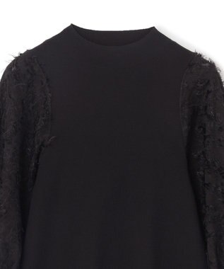 BEIGE， CLARISSE / ドッキングプルオーバーニット Black