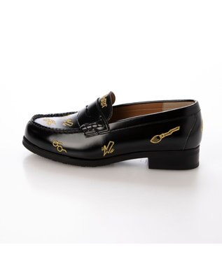 ing <ing>【ハリー・ポッターコラボレーション】刺繍モチーフローファー ブラック