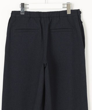 J.PRESS LADIES S 【洗える】LANTECシャークスキン セミワイド パンツ ネイビー系