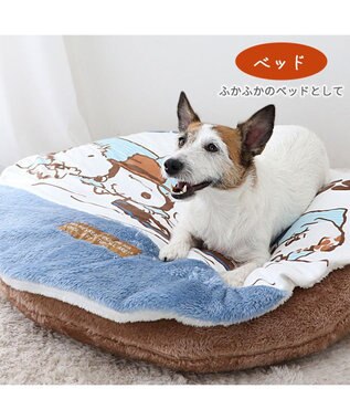 PET PARADISE スヌーピー 遠赤外線 くつろぎマット 直径75cm 白~オフホワイト