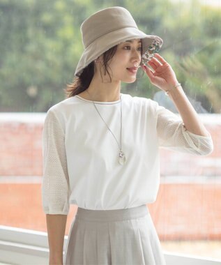 J.PRESS LADIES 【洗える・畳める】 LIBERTY リネン ハット ベージュ系