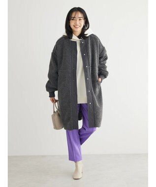 Green Parks ロングボアコート Charcoal Gray