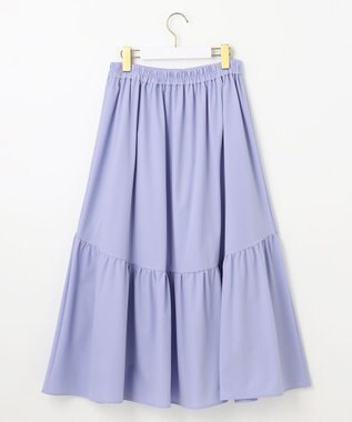 ANY SIS 【洗える・2SET】ダンボール プルオーバー×ギャザー スカート スレート×ブルー