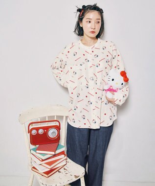 ワコール／睡眠科学 パジャマ 長袖 長ズボン 綿100%(本体) 寝返りしやすい 【睡眠科学×サンリオキャラクターズ】 レディース YDX651 睡眠科学／ワコール レッド