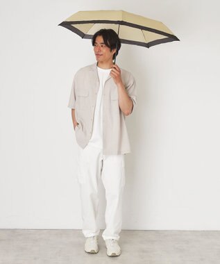 MOONBAT Magical tech(マジカルテック) 超軽量 折りたたみ傘 72g 55cm 大きめ ヘムボーダー UV ベージュ