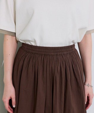 Green Parks すっきりウエストティアードスカート Brown