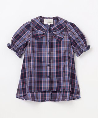 組曲 KIDS 【110-140cm】ブリティッシュ ブラウス パープル系3