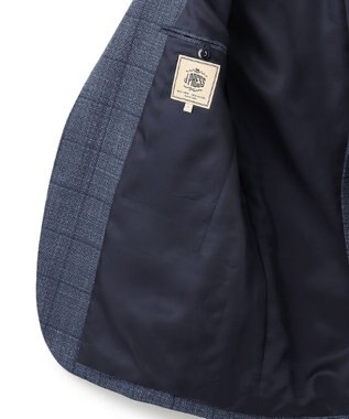 J.PRESS MEN 【KING SIZE】【ソフトタッチツイスト】ミスティックチェック ジャケット ダルブルー系4