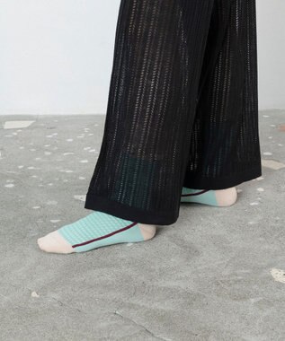 TRICOTE ドットフリルバンピーソックス 32BLUE