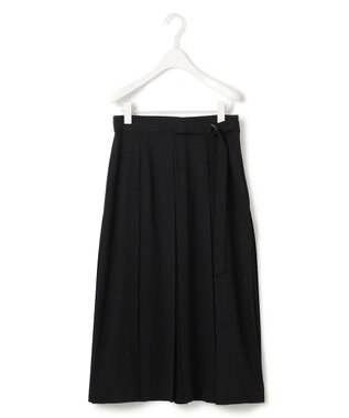 ICB 【洗える】ウール2WAYストレッチ スカート ブラック系