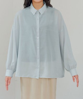 Tiaclasse シアーシャツ＋タンクトップセット（2点セット） サックス