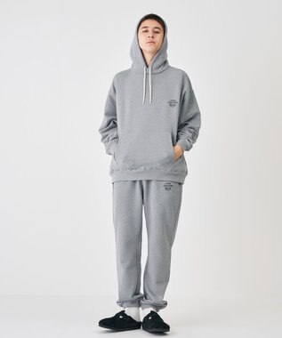 J.PRESS YORK STREET 【UNISEX】裏毛ロゴ刺繍スウェットパンツ ライトグレー系