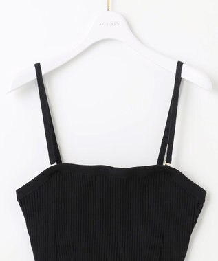 ANY SIS 【洗える】ニットリブ ビスチェ ブラック