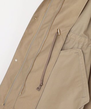 J.PRESS LADIES 【2way】スパンライクナイロンタッサー フーデッド コート キャメル系