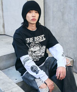 WEGO 【ユニセックス着用ITEM】グラフィックアンサンブルT（LS）