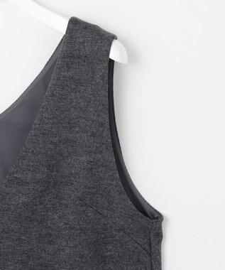 J.PRESS LADIES L 【洗える】ウールスムース ジャンパースカート グレー系