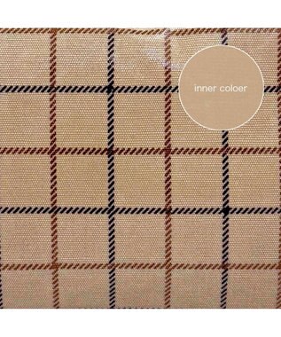 ROOTOTE 3606【ラミネート加工 正方形型】EU.スクエア.ラミネート-T 04：チェック・ベージュ