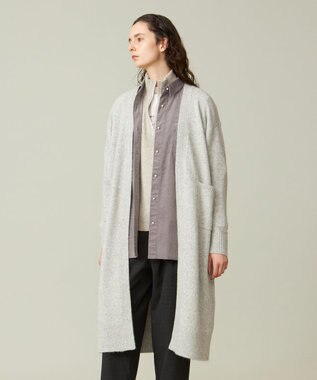 J.PRESS YORK STREET 【WOMEN】FOXMIX ニットカーディガン ライトグレー系