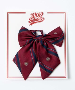 WEGO 【SCHOOLITEM】エンブレム柄スクールリボン レッド
