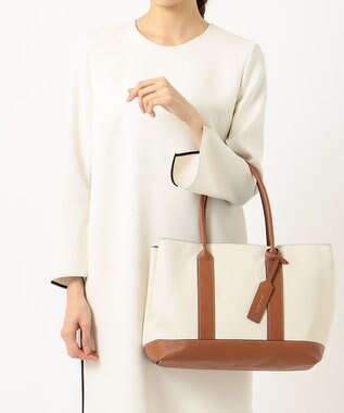 UNBILLION cachecache パーテーションPUトートバッグL キャメル