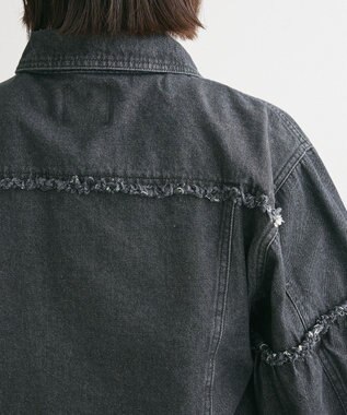 Green Parks ・ＤＯＵＢＬＥ　ＦＬＡＧＳ　フレアスリーブＧジャン Black